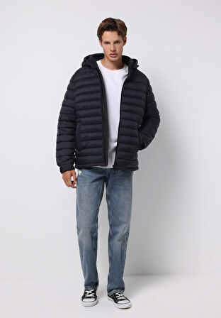 Slim Fit     Erkek Lacivert Mont