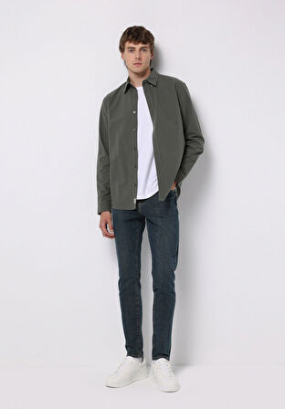 Slim Fit   Erkek Koyu İndigo Jean Pantolon