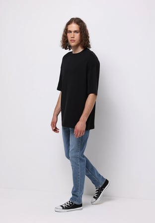 Regular Fit   Erkek Açik İndigo Jean Pantolon