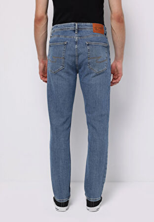 Regular Fit   Erkek Açik İndigo Jean Pantolon