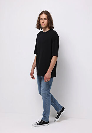 Regular Fit   Erkek Açik İndigo Jean Pantolon