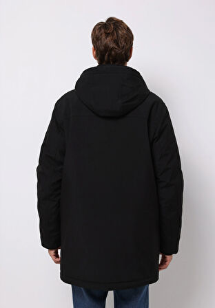 Regular Fit     Erkek Siyah Kaban