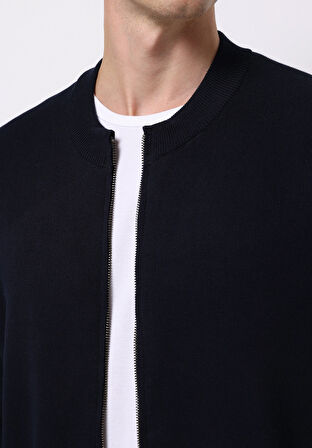 Regular Fit   Erkek Lacivert Hırka