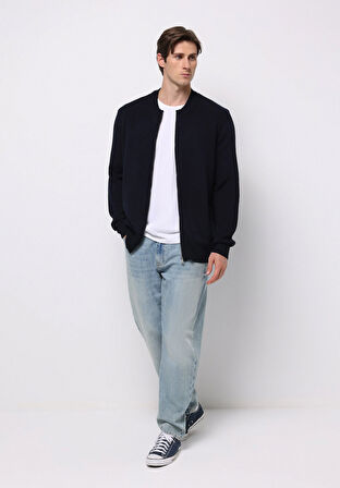 Regular Fit   Erkek Lacivert Hırka