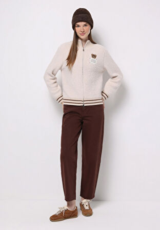 Regular Fit   Kadın Bej Hırka