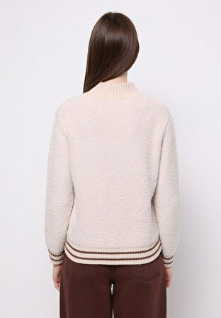 Regular Fit   Kadın Bej Hırka