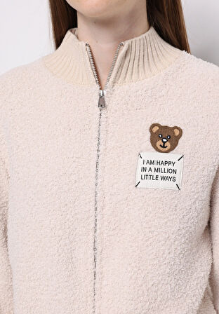 Regular Fit   Kadın Bej Hırka