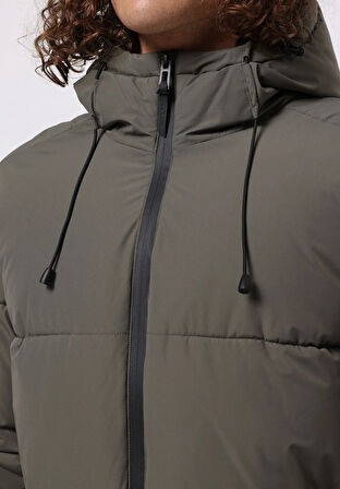 Slim Fit     Erkek Yeşil Mont