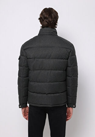 Regular Fit     Erkek Antrasit Mont