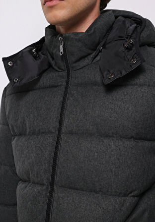 Regular Fit     Erkek Antrasit Mont