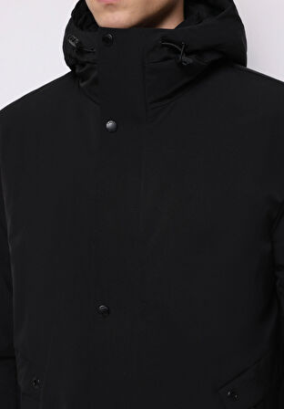 Regular Fit     Erkek Siyah Kaban