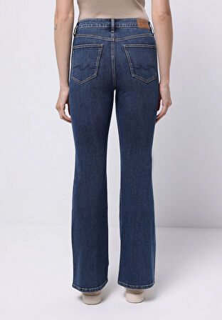 Regular Fit   Kadın İndigo Jean Pantolon