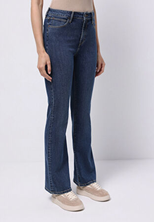 Regular Fit   Kadın İndigo Jean Pantolon