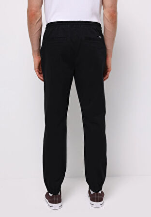 Cargo Fit Orta Bel Lastikli Paça Erkek Siyah  Pantolon
