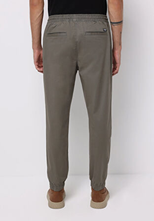 Cargo Fit Orta Bel Lastikli Paça Erkek Yeşil  Pantolon