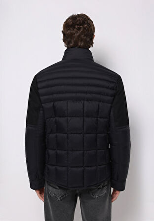 Slim Fit     Erkek Siyah Mont