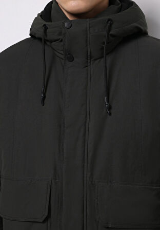 Regular Fit     Erkek Yeşil Mont