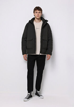 Regular Fit     Erkek Yeşil Mont