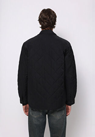 Regular Fit     Erkek Siyah Mont