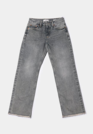 Straight Fit   Kadın İndigo Jean Pantolon