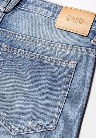 Loose Fit   Kadın İndigo Jean Pantolon