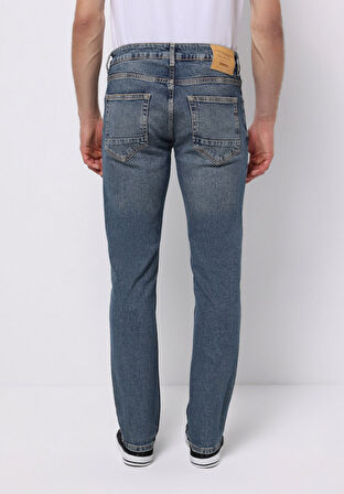 Straight Fit   Erkek İndigo Jean Pantolon