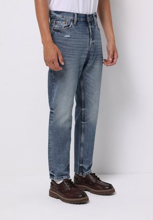 Loose Tapered Fit   Erkek İndigo Jean Pantolon