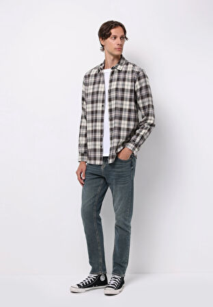 Regular Fit   Erkek Açik İndigo Jean Pantolon