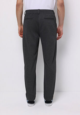 Regular Fit Orta Bel Düz Paça Erkek Antrasit  Pantolon