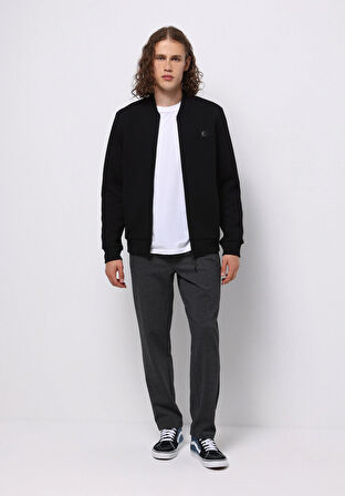 Regular Fit Orta Bel Düz Paça Erkek Antrasit  Pantolon