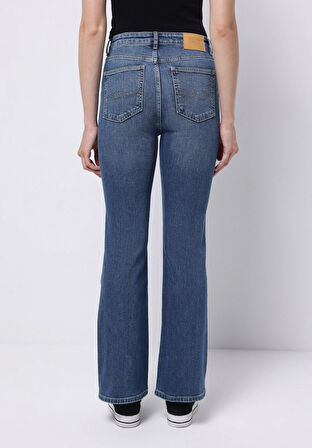 Regular Fit   Kadın İndigo Jean Pantolon