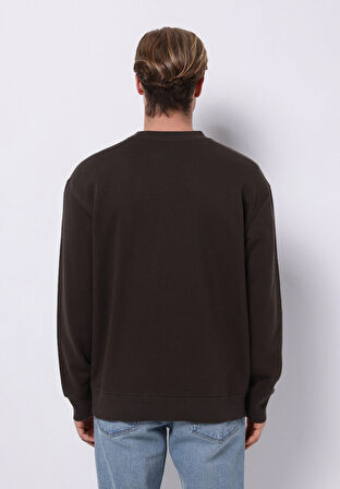 Comfort Fit   Erkek Kahverengi Sweatshirt