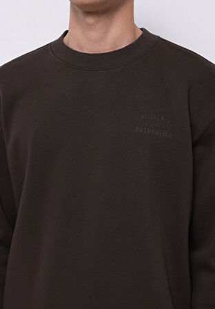 Comfort Fit   Erkek Kahverengi Sweatshirt