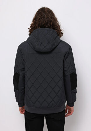 Regular Fit     Erkek Gri Mont