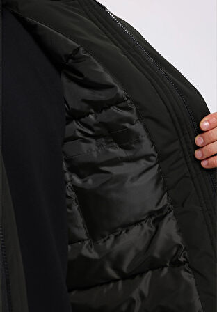 Regular Fit     Erkek Yeşil Kaban