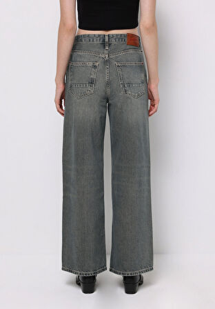 Regular Fit   Kadın İndigo Jean Pantolon