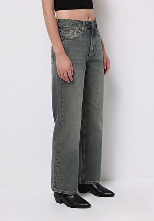 Regular Fit   Kadın İndigo Jean Pantolon