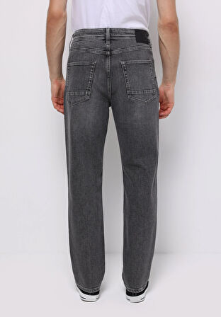 Loose Straight Fit   Erkek Antrasit Jean Pantolon