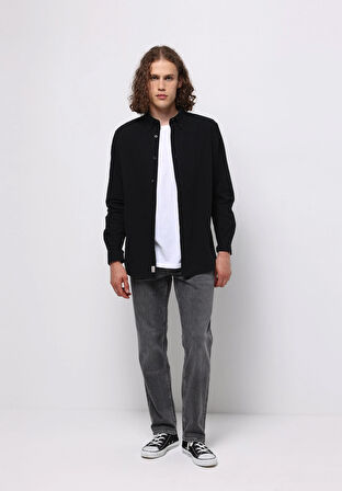 Loose Straight Fit   Erkek Antrasit Jean Pantolon