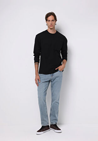 Regular Fit   Erkek İndigo Jean Pantolon