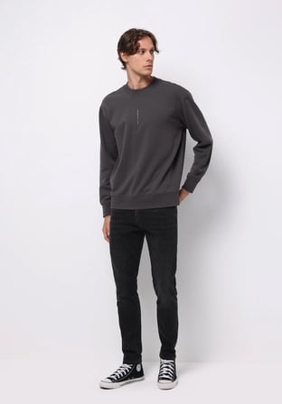Slim Fit   Erkek Siyah Jean Pantolon