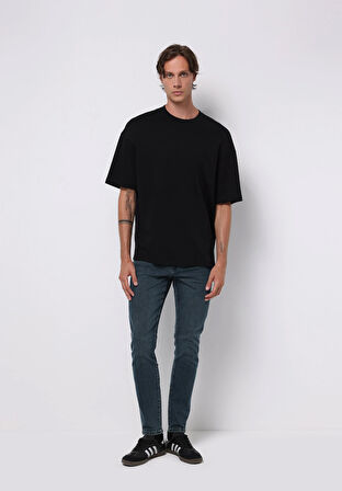 Slim Fit   Erkek İndigo Jean Pantolon