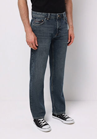 Regular Fit   Erkek İndigo Jean Pantolon