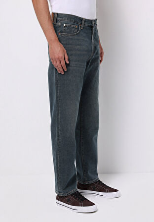 Loose Relaxed Fit   Erkek İndigo Jean Pantolon