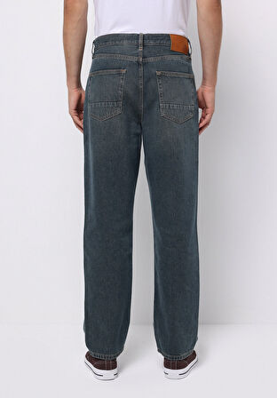 Loose Relaxed Fit   Erkek İndigo Jean Pantolon