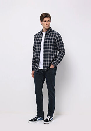 Regular Fit   Erkek İndigo Jean Pantolon