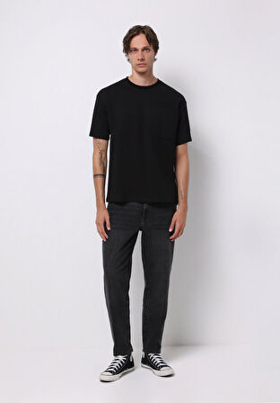 Balloon Fit   Erkek Siyah Jean Pantolon