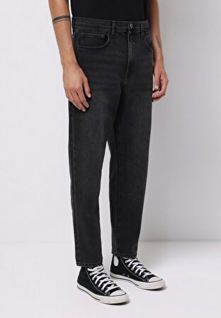 Balloon Fit   Erkek Siyah Jean Pantolon