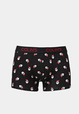 Modern Fit Baskılı Erkek Lacivert Boxer