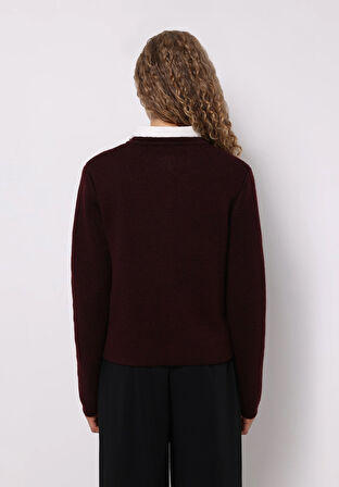 Regular Fit   Kadın Mor Hırka